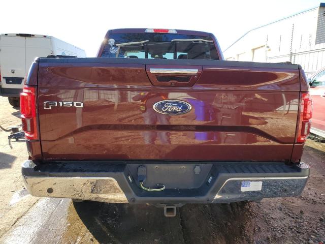 1FTEW1EG2FFB66283 - 2015 FORD F150 SUPERCREW BURGUNDY photo 6