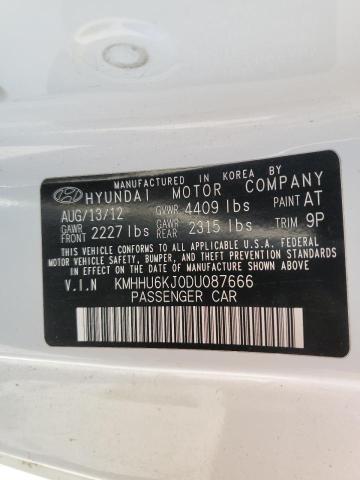 KMHHU6KJ0DU087666 - 2013 HYUNDAI GENESIS CO 3.8L WHITE photo 12