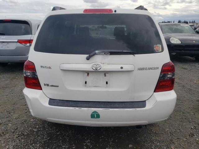 JTEEP21A940042382 - 2004 TOYOTA HIGHLANDER WHITE photo 6