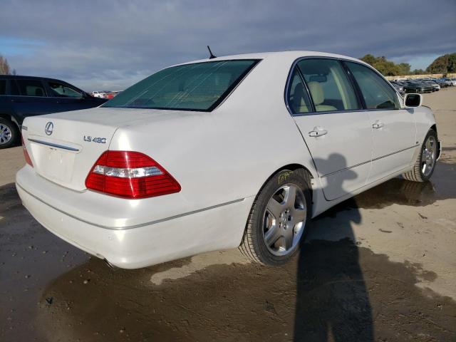 JTHBN36F340124436 - 2004 LEXUS LS 430 WHITE photo 3