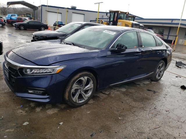 1HGCV1F6XJA145527 - 2018 HONDA ACCORD EXL BLUE photo 1