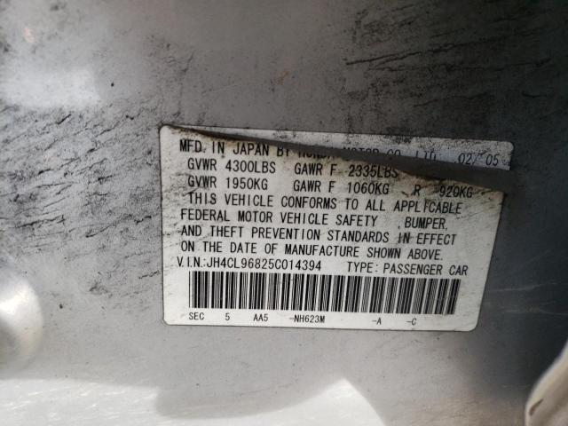 JH4CL96825C014394 - 2005 ACURA TSX SILVER photo 13