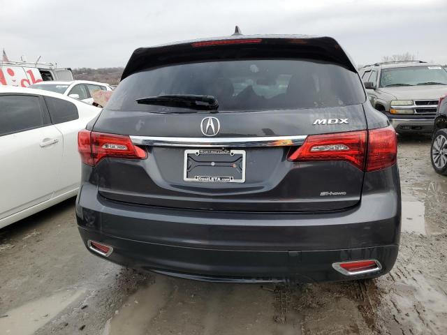 5FRYD4H46EB019424 - 2014 ACURA MDX TECHNOLOGY GRAY photo 6