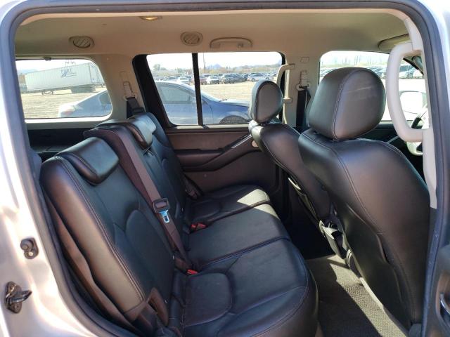 5N1AR18W16C626832 - 2006 NISSAN PATHFINDER LE ვერცხლისფერი ფოტო 11