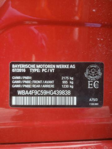 WBA4F9C59HG439838 - 2017 BMW 430XI GRAN COUPE RED photo 13