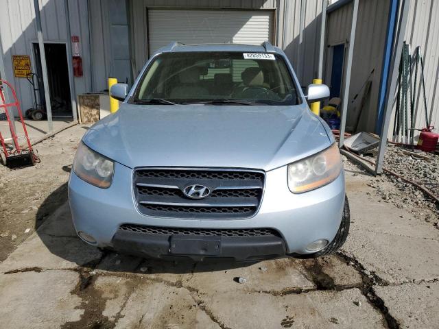 5NMSH13E38H164689 - 2008 HYUNDAI SANTA FE SE BLUE photo 5