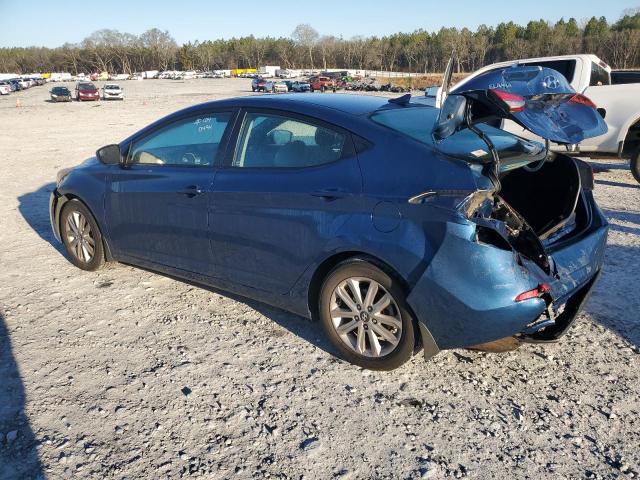 KMHDH4AE3FU300494 - 2015 HYUNDAI ELANTRA SE BLUE photo 2