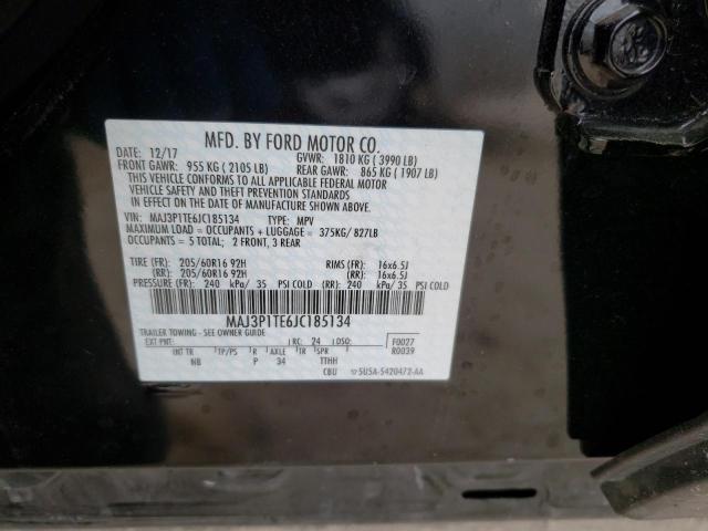 MAJ3P1TE6JC185134 - 2018 FORD ECOSPORT SE Noir photo 13