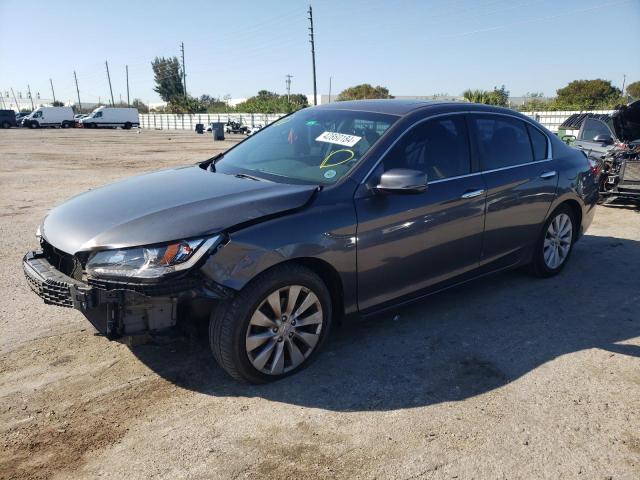 1HGCR2F83EA045125 - 2014 HONDA ACCORD EXL GRAY photo 1