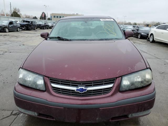 2G1WH52K139300860 - 2003 CHEVROLET IMPALA LS BURGUNDY photo 5