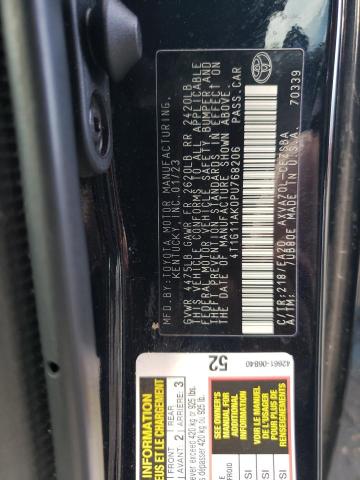 4T1G11AK0PU768206 - 2023 TOYOTA CAMRY SE NIGHT SHADE BLACK photo 12