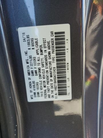 1HGCT1B49GA010428 - 2016 HONDA ACCORD LX- GRAY photo 12