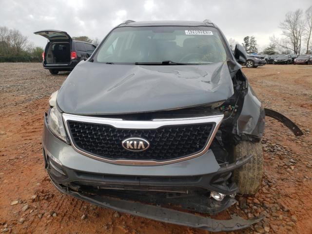 KNDPCCAC1F7711478 - 2015 KIA SPORTAGE EX GREEN photo 5