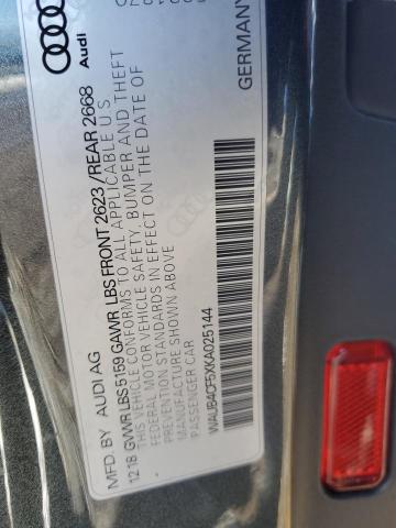 WAUB4CF5XKA025144 - 2019 AUDI S5 PREMIUM PLUS 黑色 照片 12