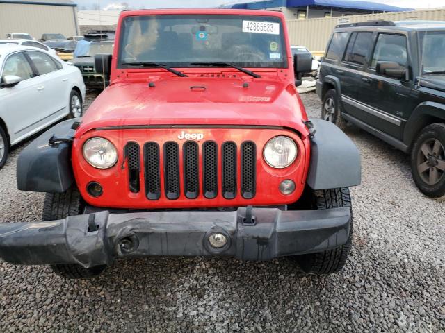 1C4GJWAG7GL230671 - 2016 JEEP WRANGLER SPORT RED photo 5