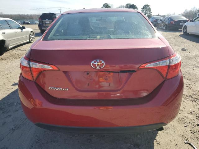 2T1BURHE9EC175586 - 2014 TOYOTA COROLLA L RED photo 6