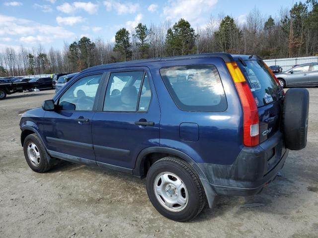 SHSRD68484U200713 - 2004 HONDA CR-V LX BLUE photo 2