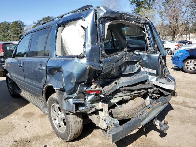 5FNYF28416B040876 - 2006 HONDA PILOT EX BLUE photo 2