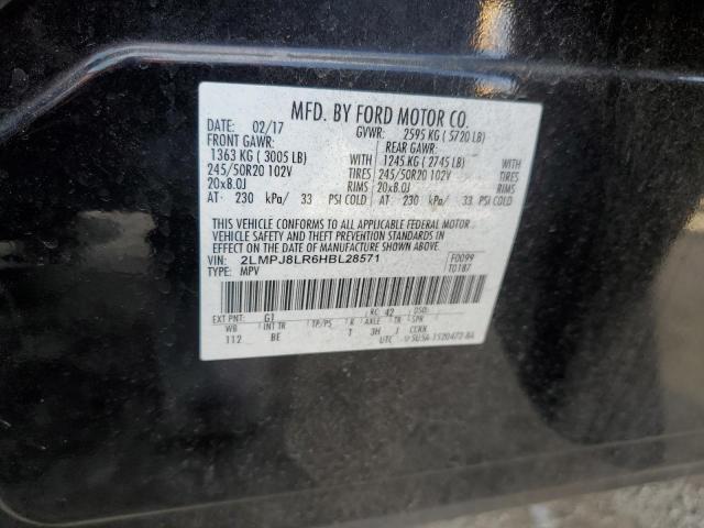 2LMPJ8LR6HBL28571 - 2017 LINCOLN MKX RESERVE Qara foto 13