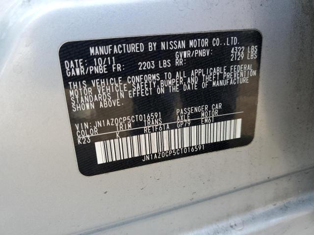 JN1AZ0CP5CT016591 - 2012 NISSAN LEAF SV SILVER photo 13