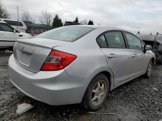 19XFB2F53CE319181 - 2012 HONDA CIVIC LX SILVER photo 3