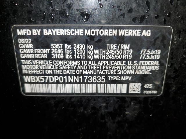 WBX57DP01NN173635 - 2022 BMW X3 XDRIVE30I BLACK photo 13