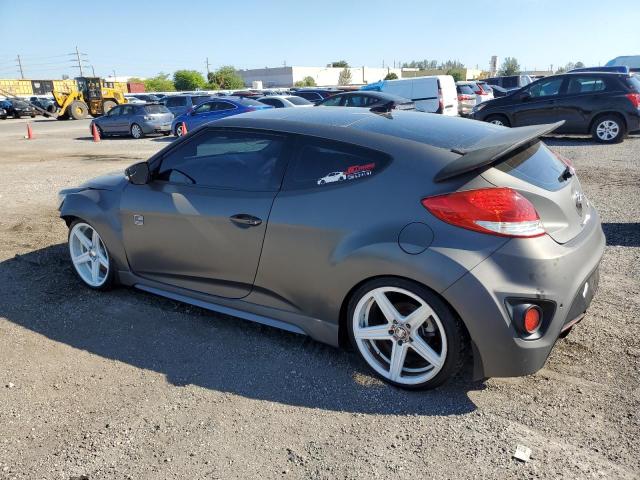 KMHTC6AE8EU193169 - 2014 HYUNDAI VELOSTER TURBO GRAY photo 2