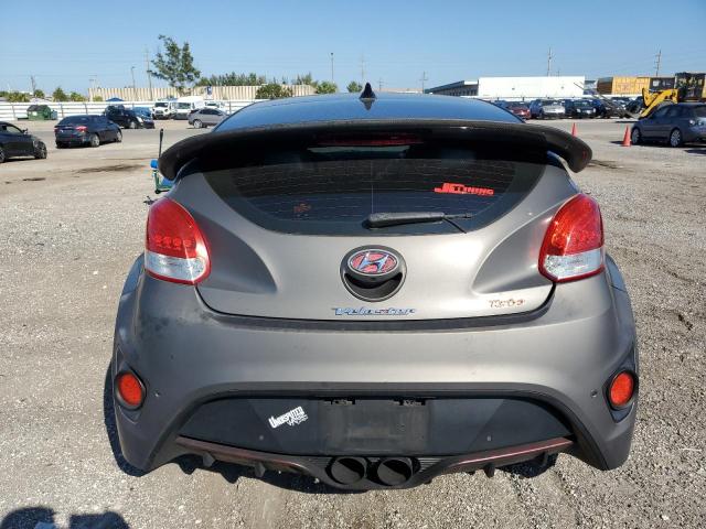 KMHTC6AE8EU193169 - 2014 HYUNDAI VELOSTER TURBO GRAY photo 6