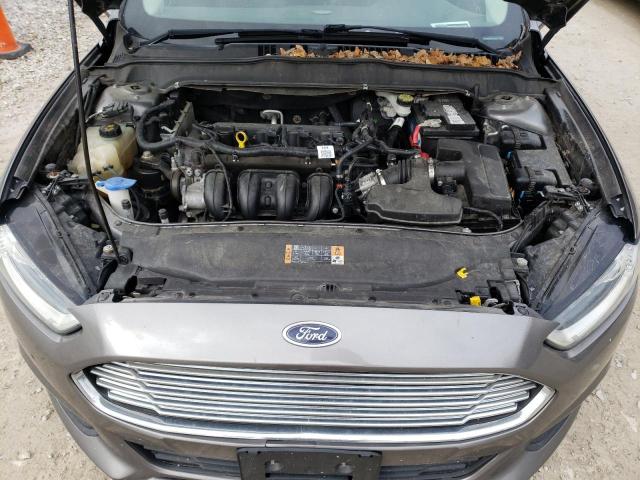 1FA6P0H73E5395265 - 2014 FORD FUSION SE GRAY photo 11