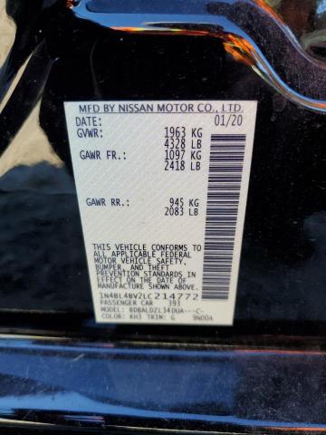 1N4BL4BV2LC214772 - 2020 NISSAN ALTIMA S BLACK photo 13