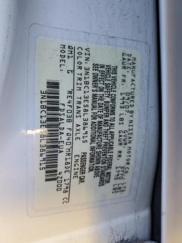 3N1BC13E58L386915 - 2008 NISSAN VERSA S WHITE photo 12