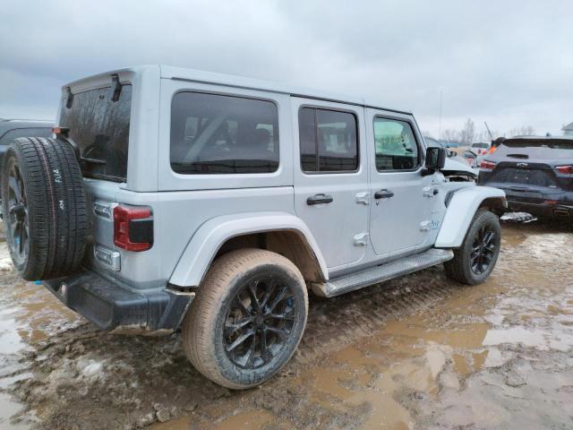 1C4JJXP63NW206177 - 2022 JEEP WRANGLER U SAHARA 4XE SILVER photo 3