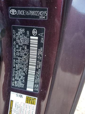 JTKDE167880224215 - 2008 TOYOTA SCION TC 黑色 照片 12