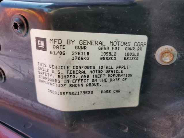 1G8AJ55F36Z173523 - 2006 SATURN ION LEVEL 2 MAROON photo 12