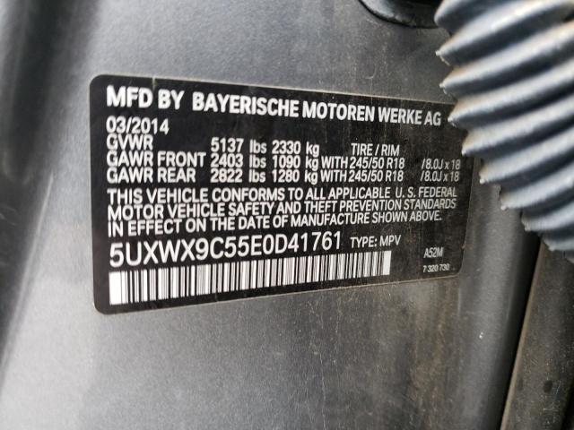 5UXWX9C55E0D41761 - 2014 BMW X3 XDRIVE28I GRAY photo 13