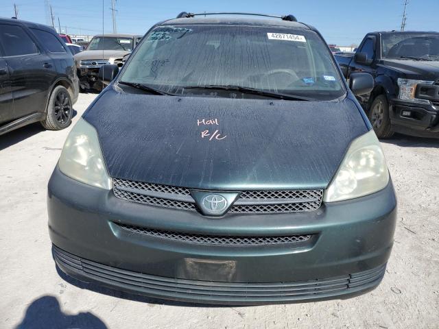 5TDZA23C04S054875 - 2004 TOYOTA SIENNA CE GREEN photo 5