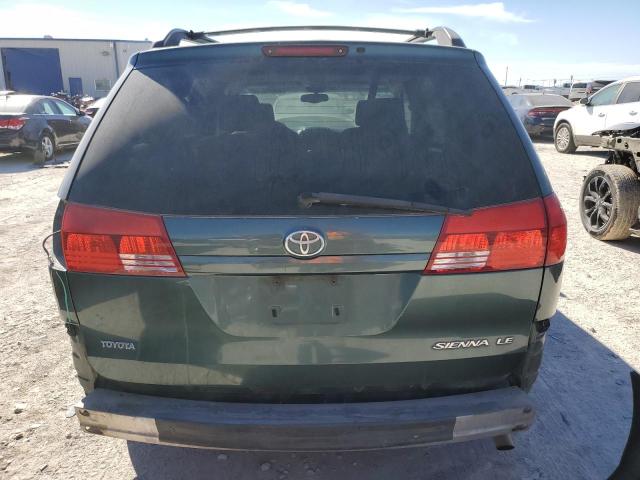 5TDZA23C04S054875 - 2004 TOYOTA SIENNA CE GREEN photo 6