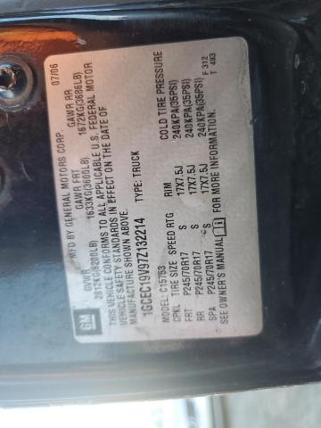 1GCEC19V97Z132214 - 2007 CHEVROLET SILVERADO C1500 CLASSIC BLACK photo 12