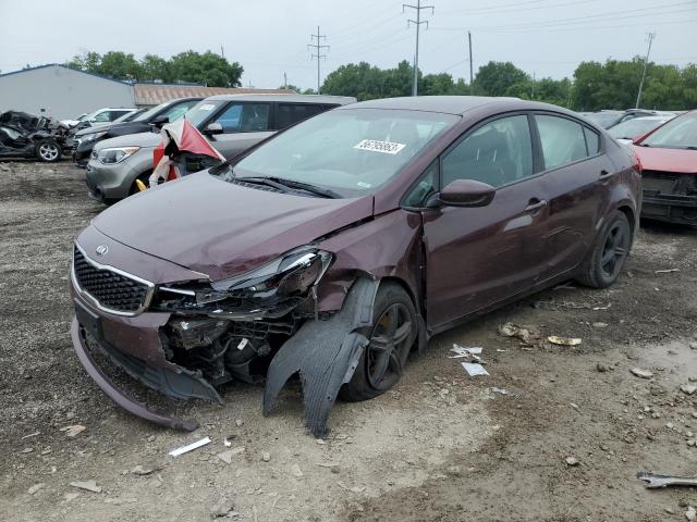 3KPFK4A73JE215405 - 2018 KIA FORTE LX BURGUNDY photo 1