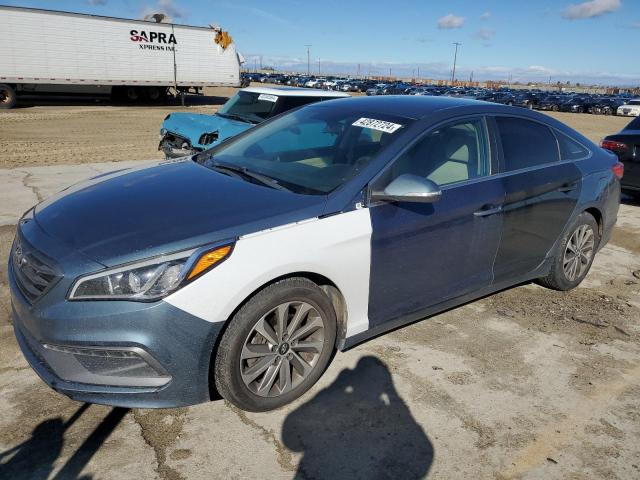 5NPE34AF8FH231165 - 2015 HYUNDAI SONATA SPORT BLUE photo 1