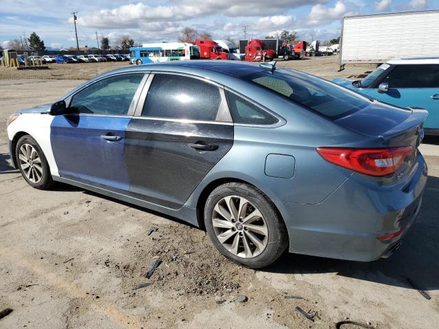 5NPE34AF8FH231165 - 2015 HYUNDAI SONATA SPORT BLUE photo 2