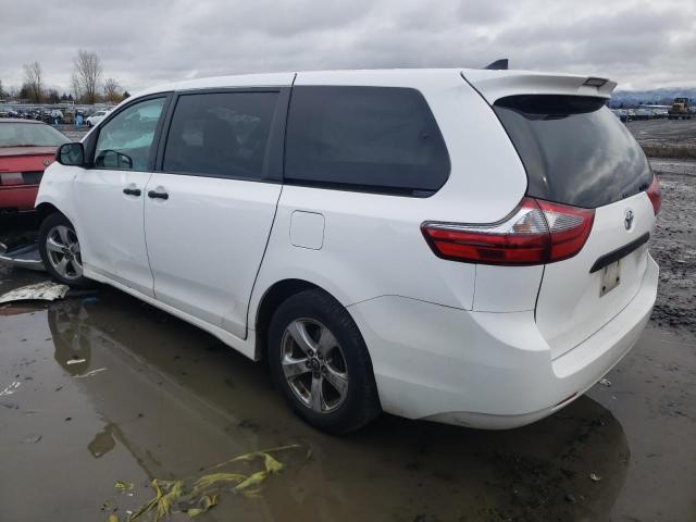 5TDZZ3DC9LS034460 - 2020 TOYOTA SIENNA L WHITE photo 2