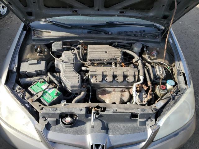 2HGES26705H502205 - 2005 HONDA CIVIC EX GRAY photo 11