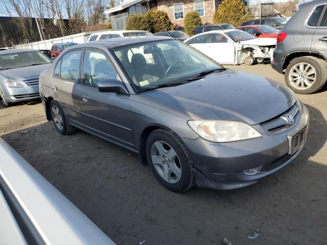 2HGES26705H502205 - 2005 HONDA CIVIC EX GRAY photo 4