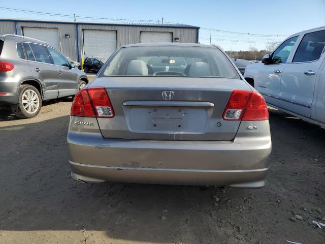 2HGES26705H502205 - 2005 HONDA CIVIC EX GRAY photo 6