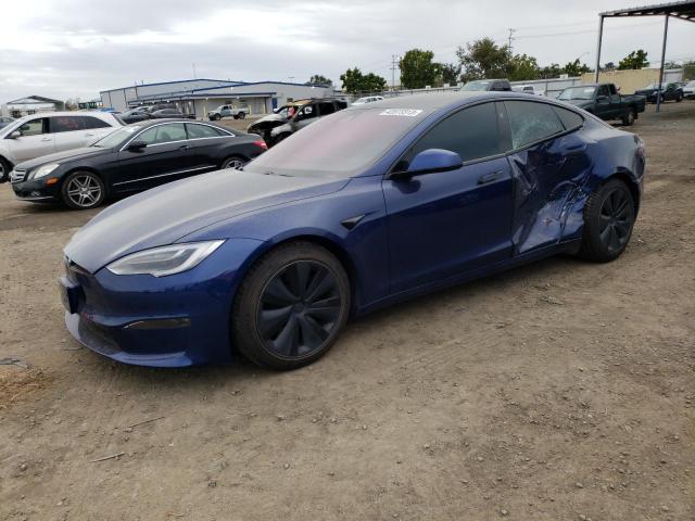 5YJSA1E50NF461577 - 2022 TESLA MODEL S 蓝色 照片 1