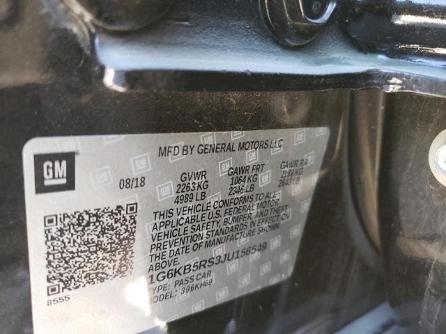 1G6KB5RS3JU156549 - 2018 CADILLAC CT6 BLACK photo 12