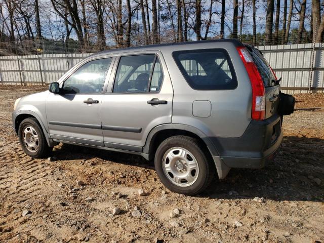 JHLRD68536C009803 - 2006 HONDA CR-V LX GRAY photo 2