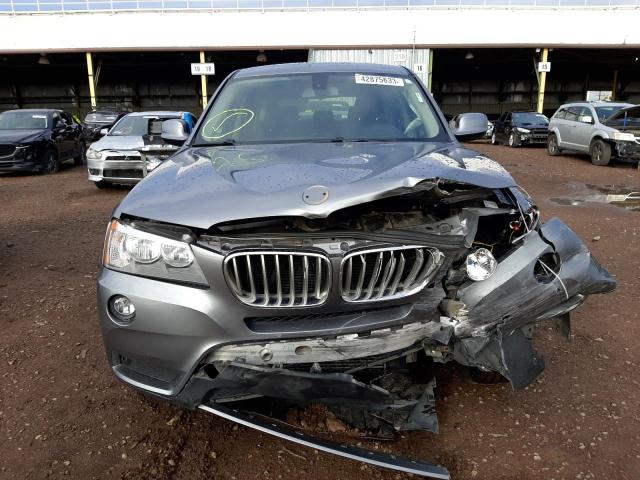 5UXWX9C50D0A22332 - 2013 BMW X3 XDRIVE28I GRAY photo 5