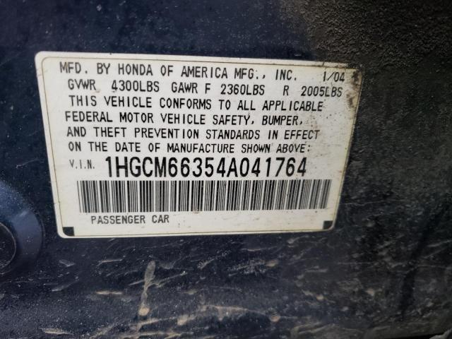 1HGCM66354A041764 - 2004 HONDA ACCORD LX BLUE photo 13